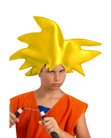 Tocado de manga amarillo en bolsa con percha